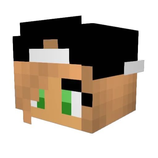 Lightning360 Minecraft avatar head, 3D render