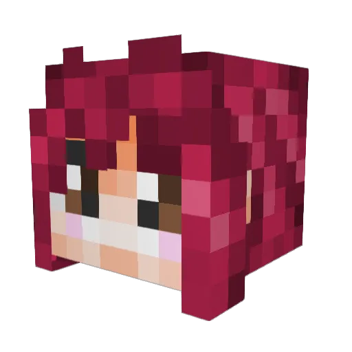 Lightning388 Minecraft avatar head, 3D render