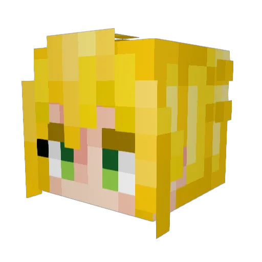 Lightning717 Minecraft avatar head, 3D render