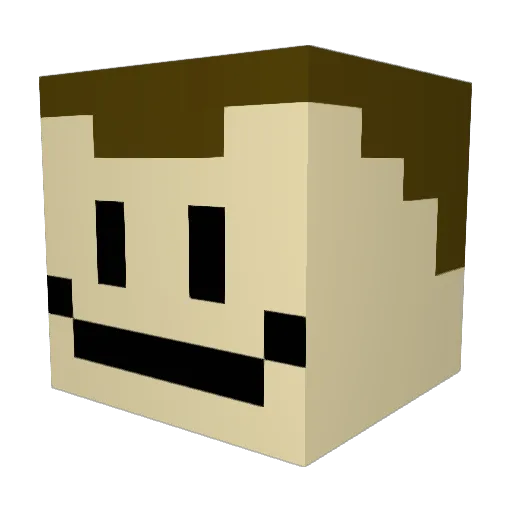 LightningAimen Minecraft avatar head, 3D render