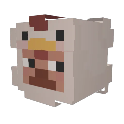LightningAura Minecraft avatar head, 3D render