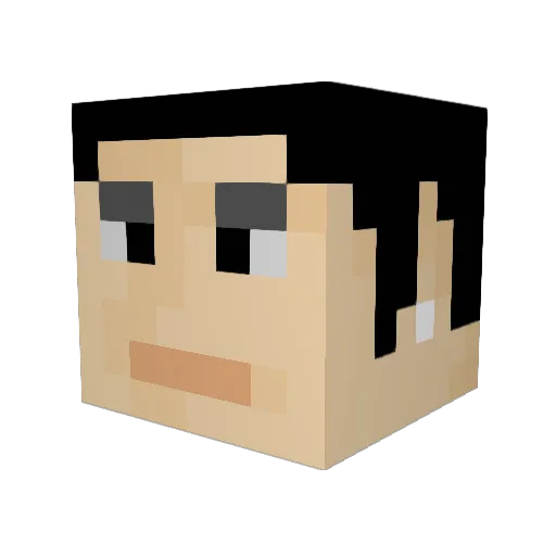 LightningBlock Minecraft avatar head, 3D render