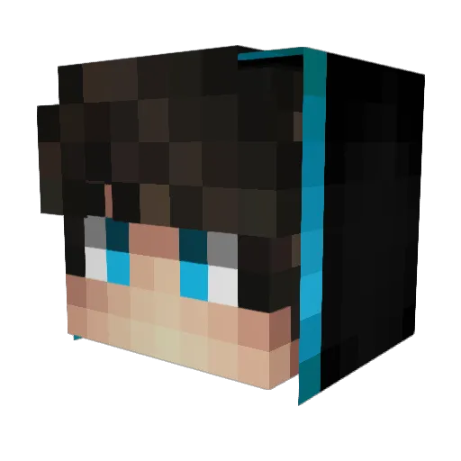 LightningBlue_ Minecraft avatar head, 3D render