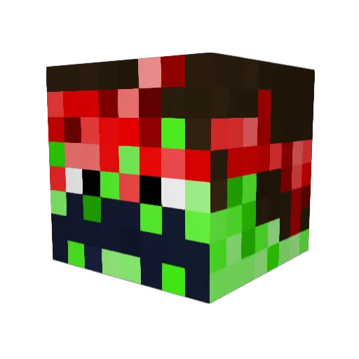 LightningBoy1572 Minecraft avatar head, 3D render