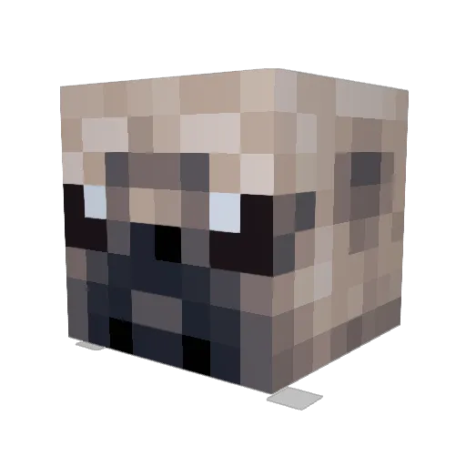 LightningCT Minecraft avatar head, 3D render