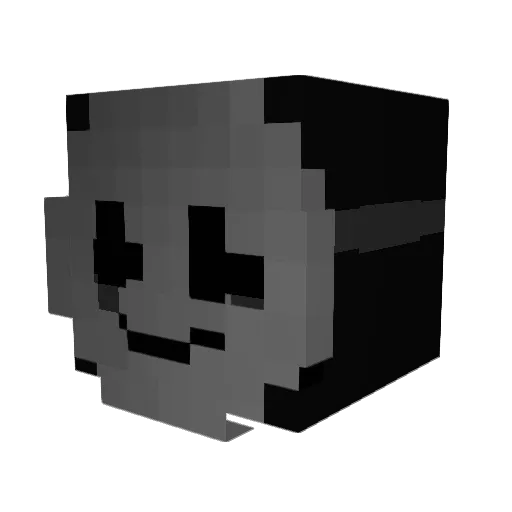 LightningD Minecraft avatar head, 3D render