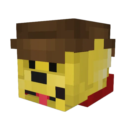 LightningDoggy Minecraft avatar head, 3D render