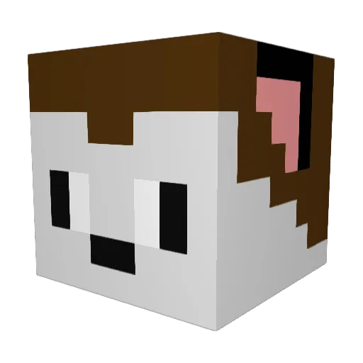 LightningDrawz Minecraft avatar head, 3D render