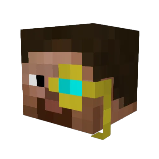 LightningEnex Minecraft avatar head, 3D render