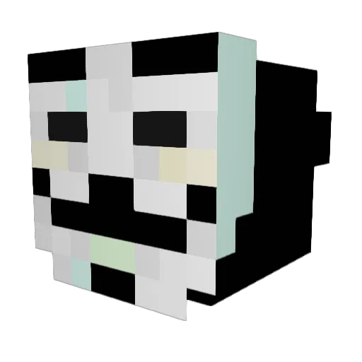 LightningFoxx Minecraft avatar head, 3D render
