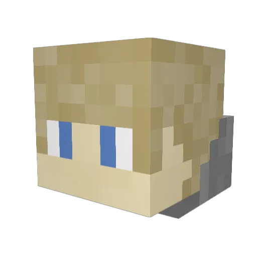 LightningKing866 Minecraft avatar head, 3D render