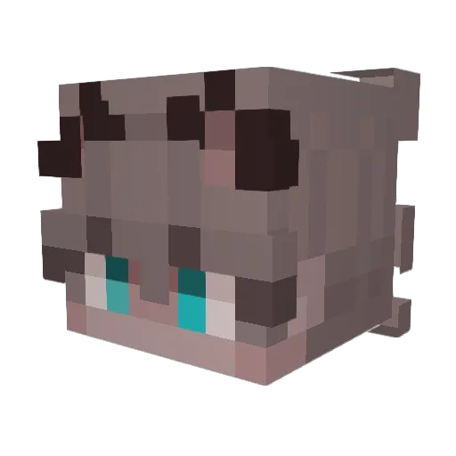LightningLake Minecraft avatar head, 3D render