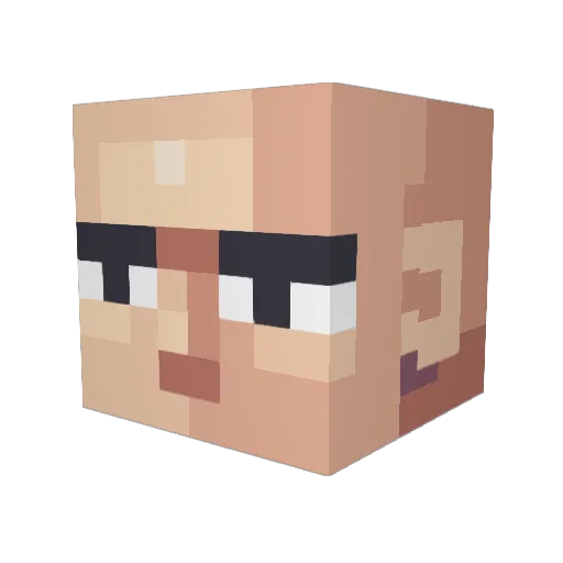 LightningMango Minecraft avatar head, 3D render