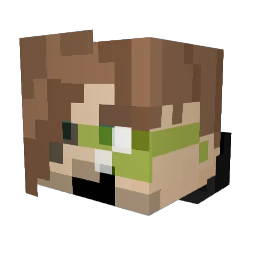 LightningRory Minecraft avatar head, 3D render