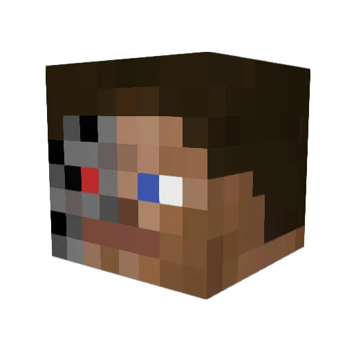 LightningW6 Minecraft avatar head, 3D render