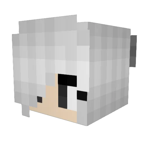 LightningXx Minecraft avatar head, 3D render