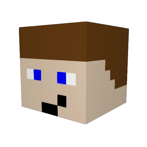 Lightning_Kolby Minecraft avatar head, 3D render