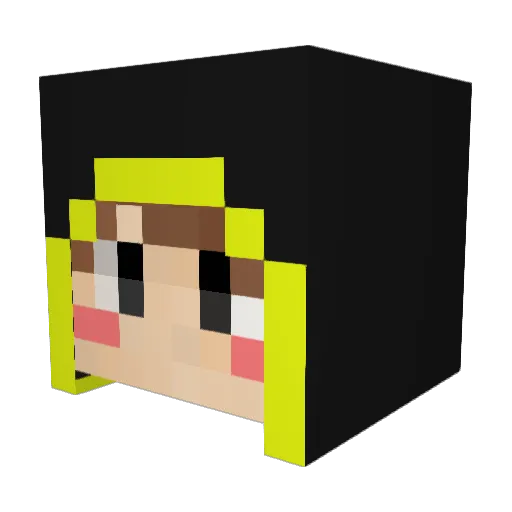 Lightning_Nicko Minecraft avatar head, 3D render