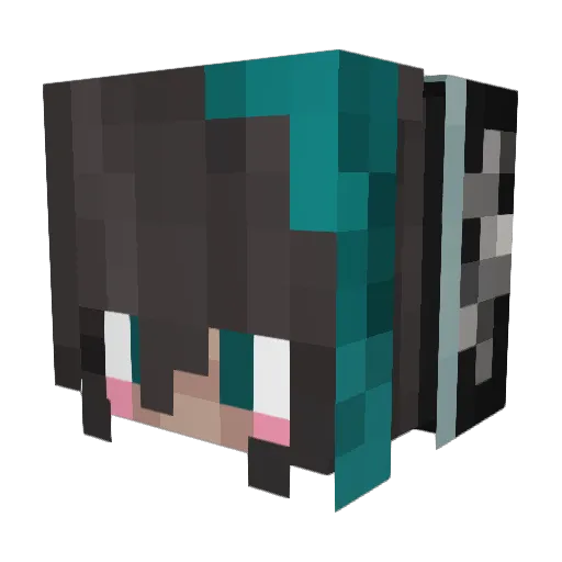 Lightning_Quack Minecraft avatar head, 3D render