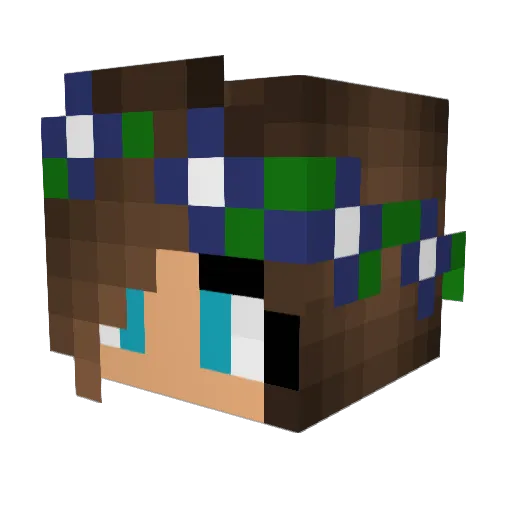 Lightningd_2 Minecraft avatar head, 3D render