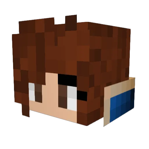 Lightningstorm16 Minecraft avatar head, 3D render