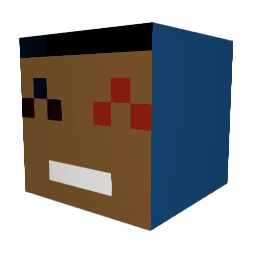 LightsOutG Minecraft avatar head, 3D render