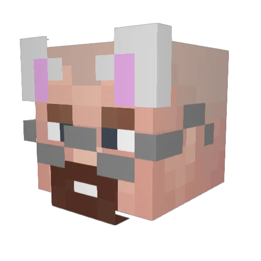LightsXL Minecraft avatar head, 3D render
