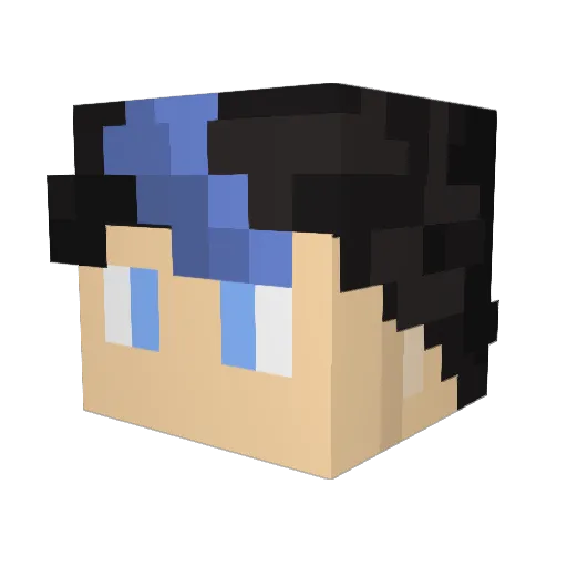 Lightseeker_ Minecraft avatar head, 3D render