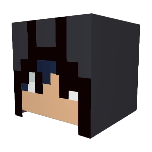 Lightsparky Minecraft avatar head, 3D render