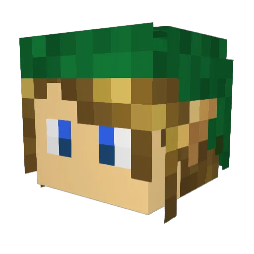 Lightstorm77 Minecraft avatar head, 3D render