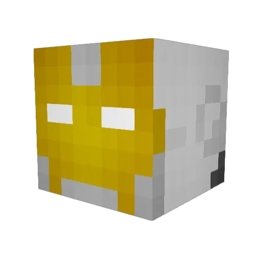 Lightsworn Minecraft avatar head, 3D render