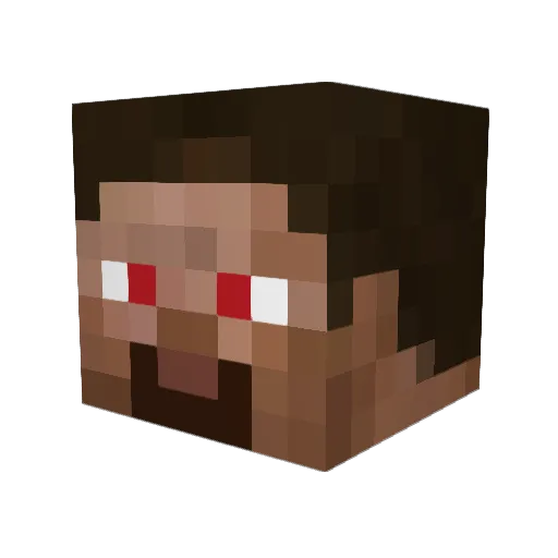 Lightt_void Minecraft avatar head, 3D render