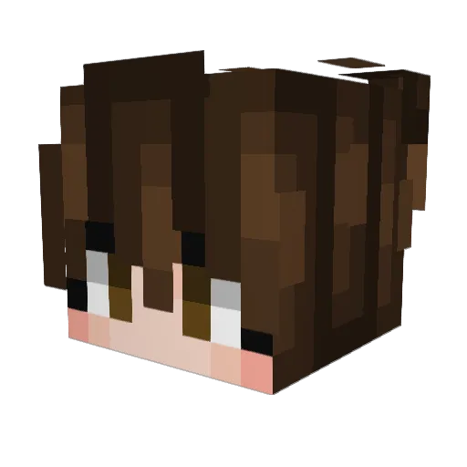 Lightux3 Minecraft avatar head, 3D render