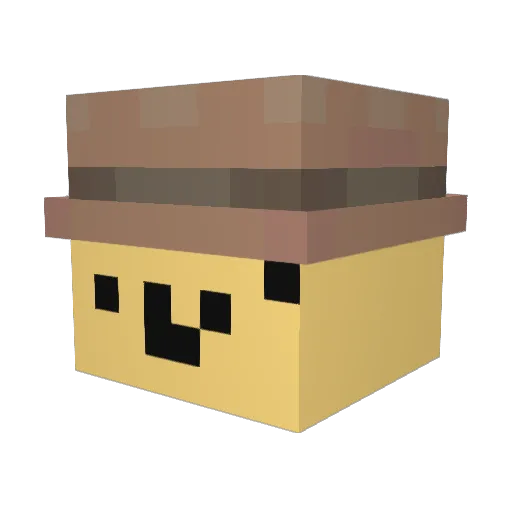 LightweightLoud Minecraft avatar head, 3D render