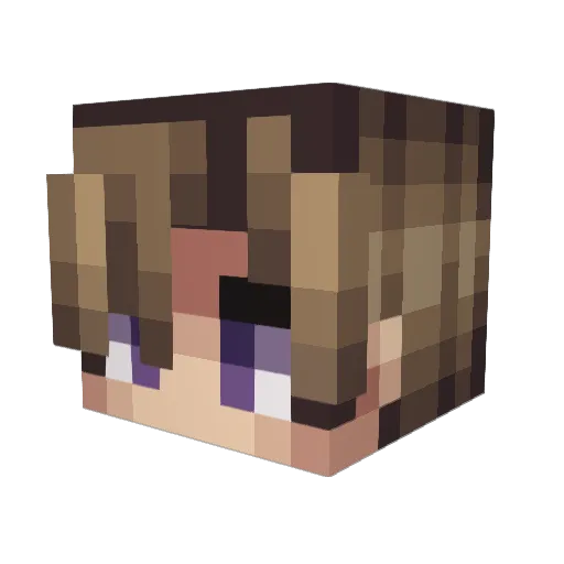Lightwoods Minecraft avatar head, 3D render