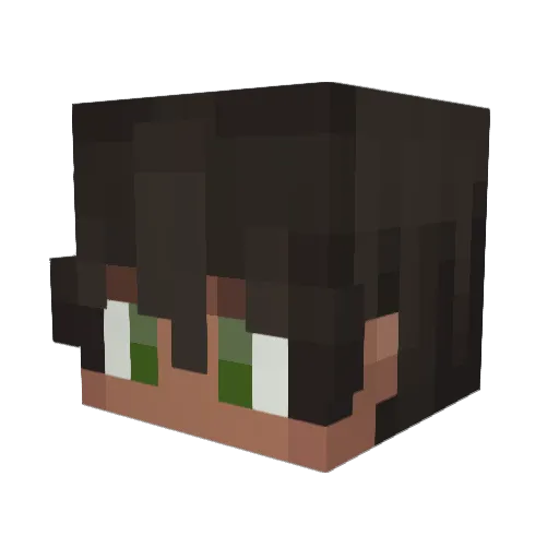 LightyTheFox Minecraft avatar head, 3D render