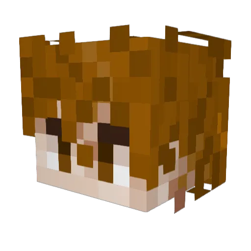 Lightyyami Minecraft avatar head, 3D render