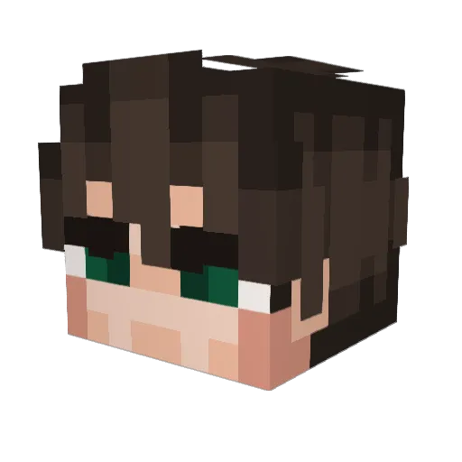 Ligionis Minecraft avatar head, 3D render