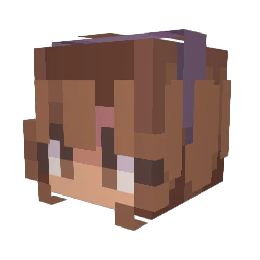 LigneDeVie Minecraft avatar head, 3D render