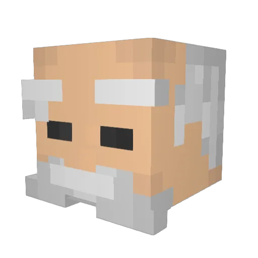 Ligrev Minecraft avatar head, 3D render