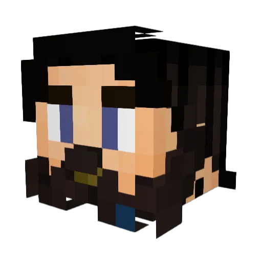 Liguma Minecraft avatar head, 3D render
