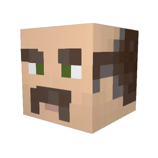 Ligvoay Minecraft avatar head, 3D render