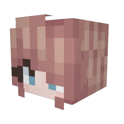 Lihabbit Minecraft avatar head, 3D render