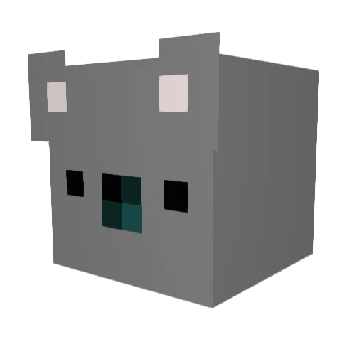 Lihaim Minecraft avatar head, 3D render