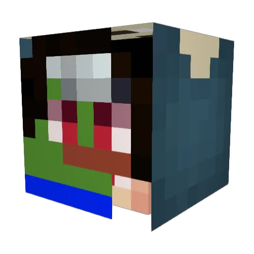 Lihakunkari Minecraft avatar head, 3D render