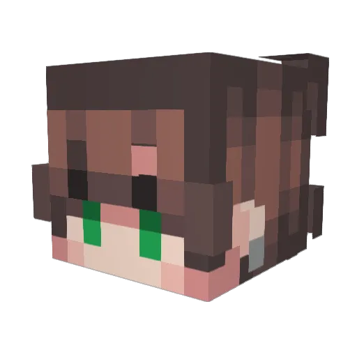 Lihantaitaja Minecraft avatar head, 3D render