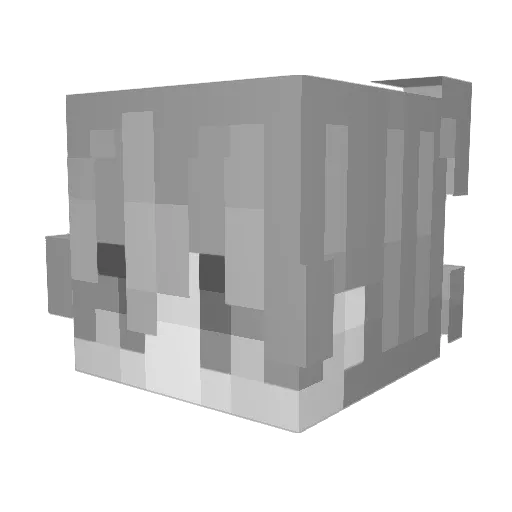 Lihelltana Minecraft avatar head, 3D render