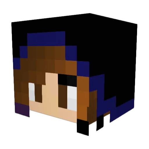 Lihpsy Minecraft avatar head, 3D render