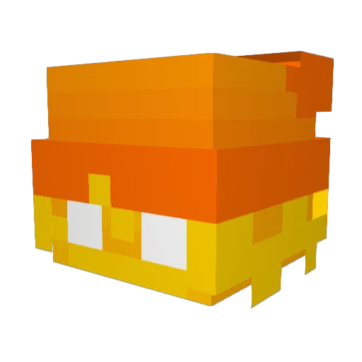 Lihts Minecraft avatar head, 3D render