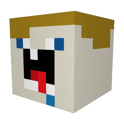 LihuenChiolo Minecraft avatar head, 3D render